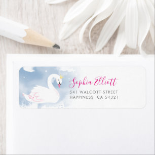 SWAN SENDER ADDRESS hübsche Prinzessin pink