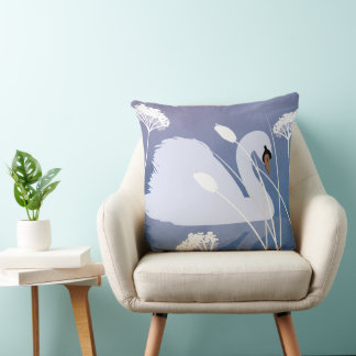 Swan Song Throw Cushion Kissen