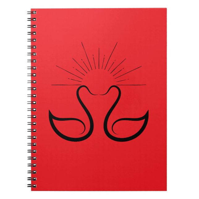 Swan Spiral Photo Notebook Notizblock (Vorderseite)