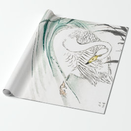 SWAN SWIMMING JAPANESE PRINT Wrapping Paper Geschenkpapier