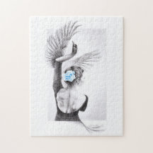 Swan tanzende Frau Ballett Surreal zeichnend Kunst