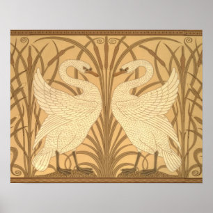 Swan Tapete Design Poster