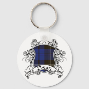 Swan Tartan Shield Schlüsselanhänger