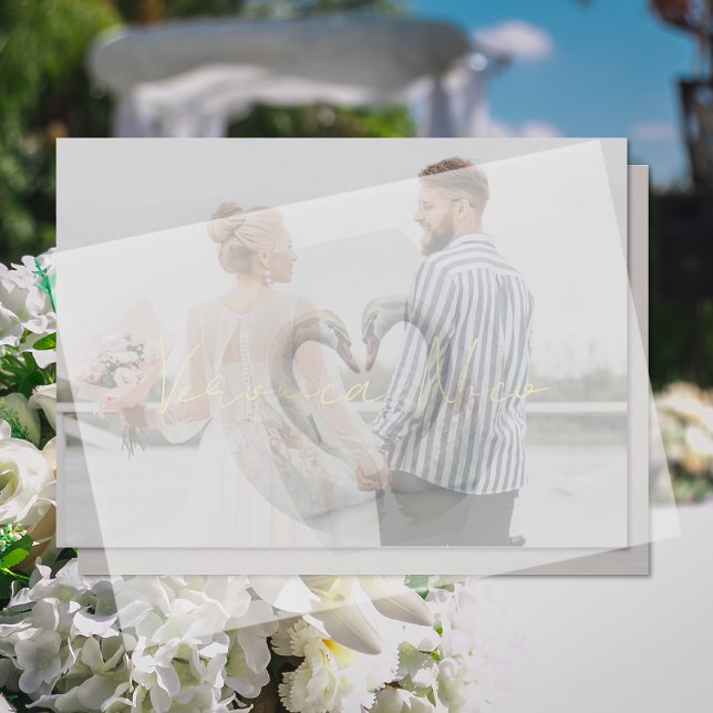 Swan Vellum Overlay Paper (Vellum Overlay Paper Vellum Invitations)