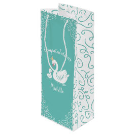 Swan Vintag Baby Shower Geschenktüte Für Weinflaschen