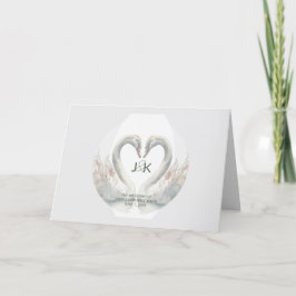 Swan Wedding Folded Program Programm