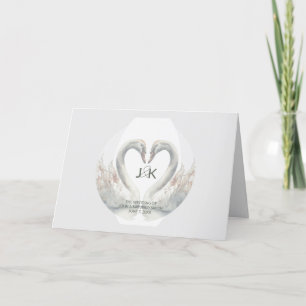 Swan Wedding Folded Program Programm