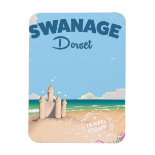Swanage Dorset Vintage-Reiseplakat für die Küste Magnet