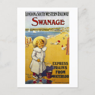 Swanage, Großbritannien, Reisen, Vintage Postkarte