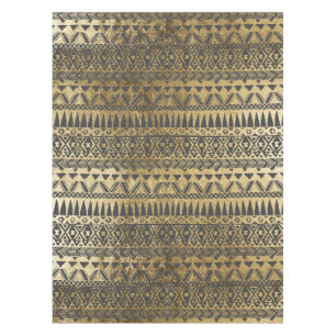 Swanky Imitat-Gold und schwarze Handgezeichneter Tischdecke