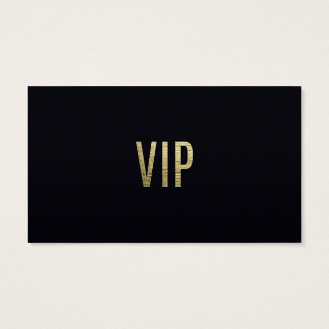 Swanky Imitats Gold Leaf Foil "VIP" Typografie (Rückseite)