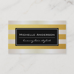 Swanky White Gold und Gold Streifen Visitenkarte