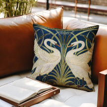 Swans Art Deco Nouveau Walter Crane Viktorianisch