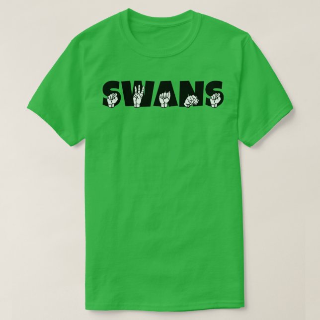 SWANS ASL Sign Language Design 1 T-Shirt (Design vorne)