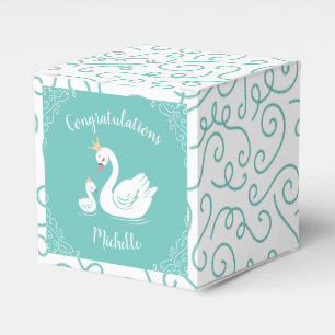 Swans Baby Shooter Bird mit Crown Theme Aquamarin Geschenkschachtel