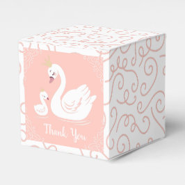 Swans Baby Showbird mit Crown Theme Peach Geschenkschachtel