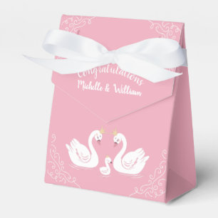 Swans Baby Shower Bird mit Crown Co-Ed Pink Geschenkschachtel
