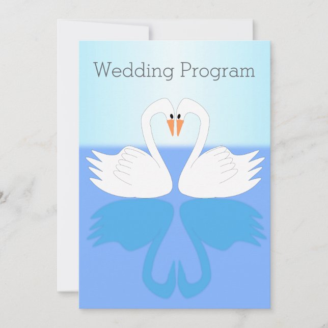 Swans Design Wedding Program (Vorderseite)