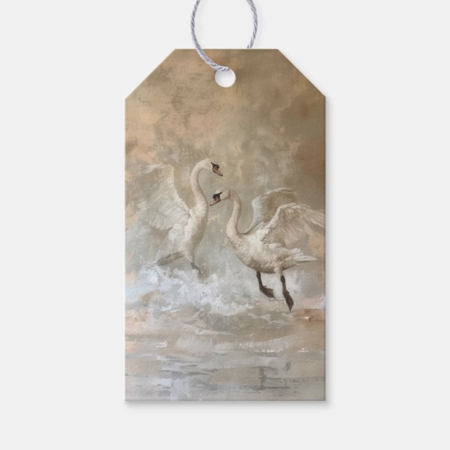 Swans - Geschenktasten Geschenkanhänger (Vorderseite)