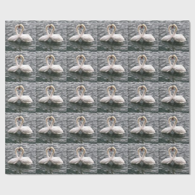 Swans & Liebe Valentinstag Packpapier (Flach)