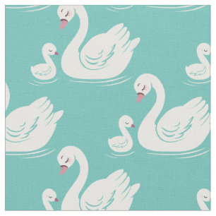 Swans Mama und Baby Niedlich Kids Stoff