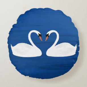 Swans Pillow Rundes Kissen