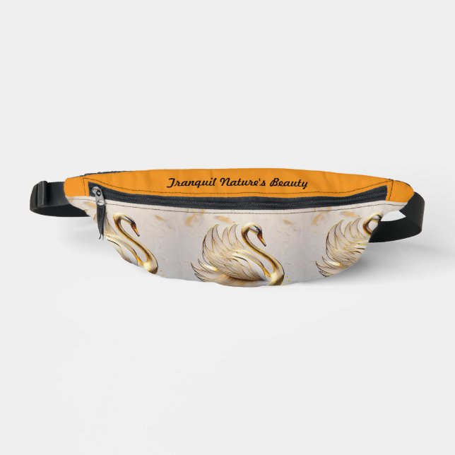 "Swan's Serene Symphony" Bauchtasche (Vorderseite)
