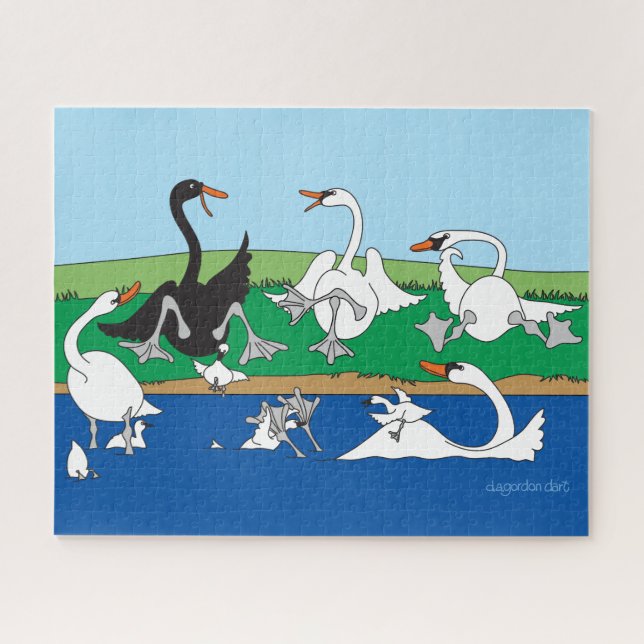 Swans Swanna Talks Jigsaw Puzzle (Horizontal)