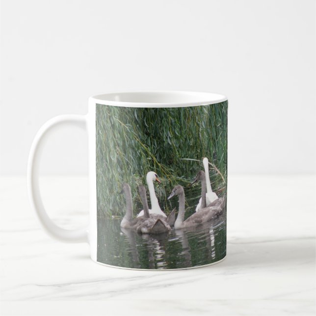 Swans und Cygnets-Tasse Tasse (Links)