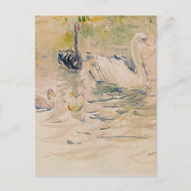Swans von Berthe Morisot Postkarte (Vorderseite)