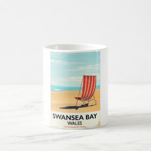 Swansea Bay Wales Seaside Poster Kaffeetasse