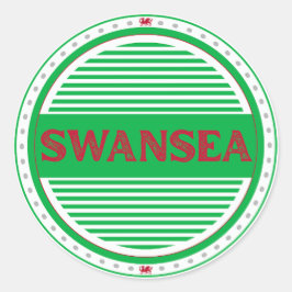 Swansea City Pride-Emblem – Walisische Identität Runder Aufkleber
