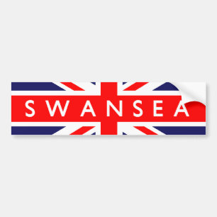 Swansea UK Flag Autoaufkleber