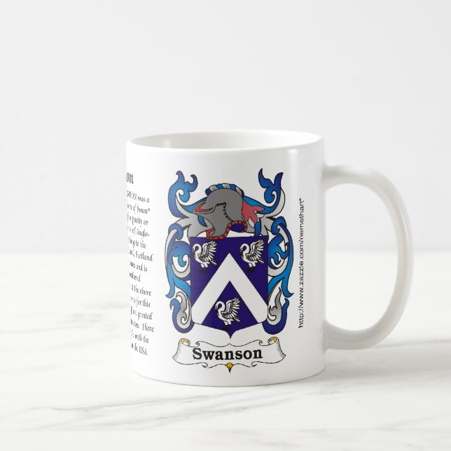 Swanson-Familien-Wappen Tasse (Rechts)