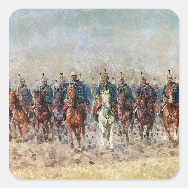 Swansong der Hussars, 1931 Quadratischer Aufkleber (Vorderseite)