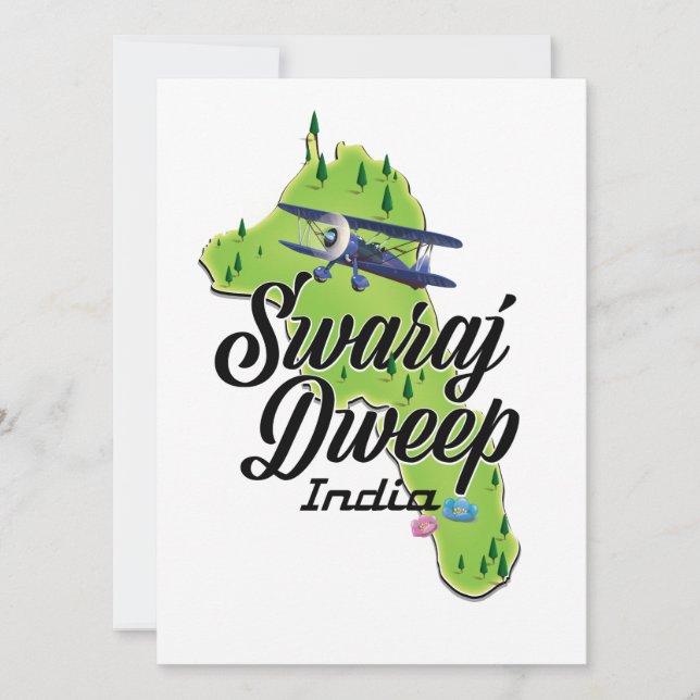 Swaraj Dweep India Map (Vorderseite)
