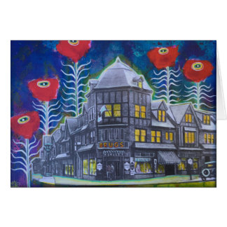 Swarthmore, das mit Mohnblumen im Stadtzentrum