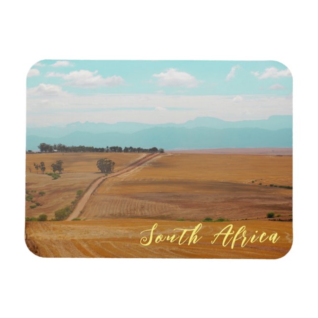 Swartland Fields Mountains Blick Südafrika ZA Magnet (Horizontal)