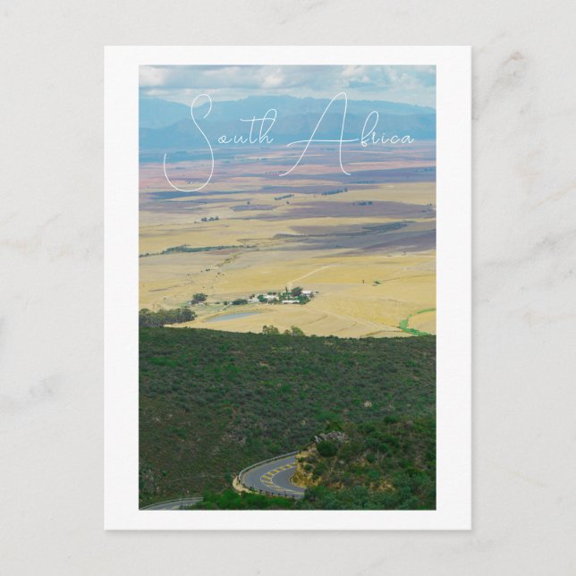Swartland Mountains Fields View South Africa ZA Postkarte (Vorderseite)