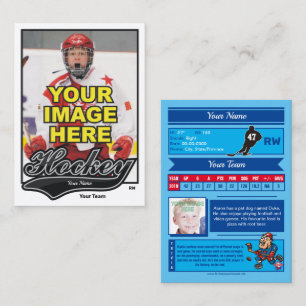Swash Hockey Trading Card - Custom Stats Telefonnummerkarte