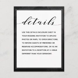 Swash-Kalligrafie-schwarze Details-Umrandungsblatt Begleitkarte