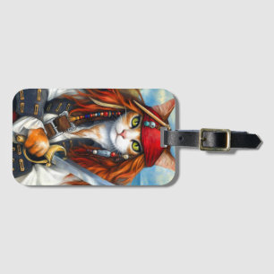 Swashbuckler Pirate Cat   Fantasy Character Art Gepäckanhänger