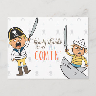 Swashbuckler Vielen Dank Postcard Postkarte