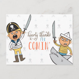 Swashbuckler Vielen Dank Postcard Postkarte