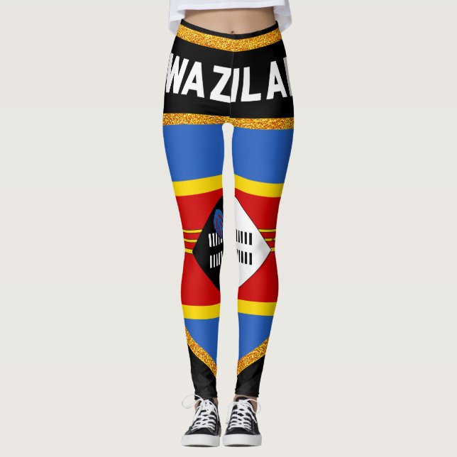 Swasiland-Flagge Leggings (Vorderseite)