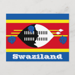 Swasiland-Flagge Postkarte