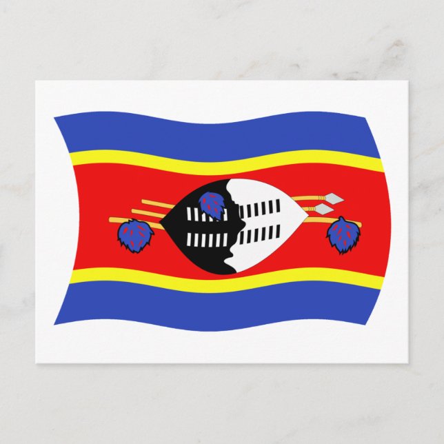 Swasiland Flagge Postkarte (Vorderseite)