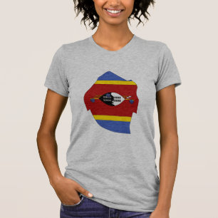 Swasiland-Flaggenkarte T-Shirt