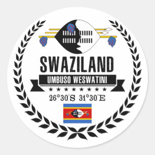 Swasiland Runder Aufkleber