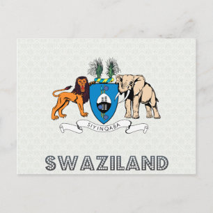 Swasiland-Wappen Postkarte